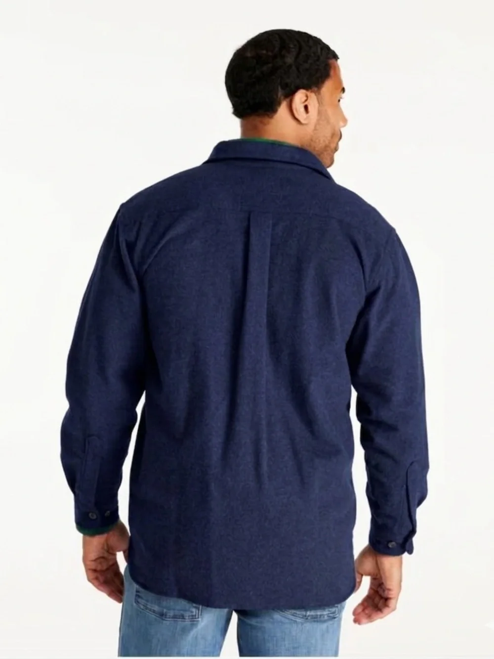 L.L. Bean Men's Chamois Navy Button-Front Shirt/Jacket. Size Med New With Tags